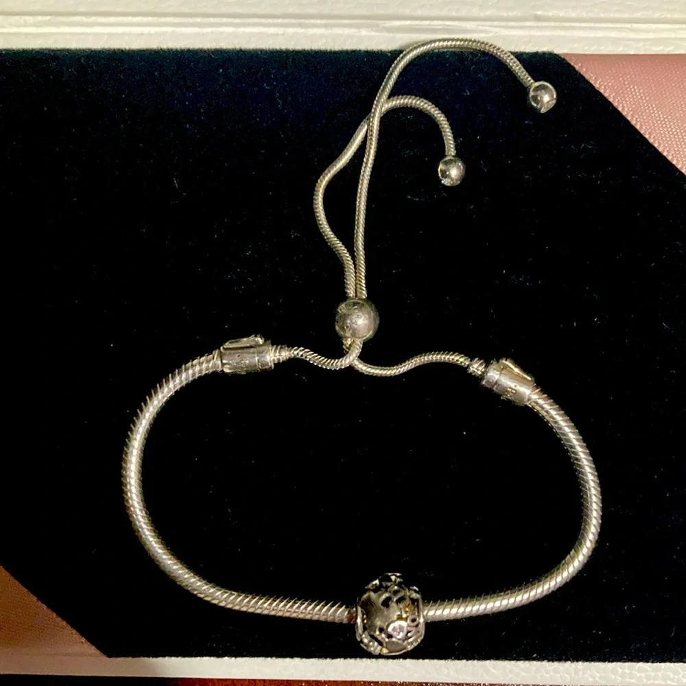 **- ** ** **- - Pandora — sliding bolo polish sterling silver (28cm) …bracelet .